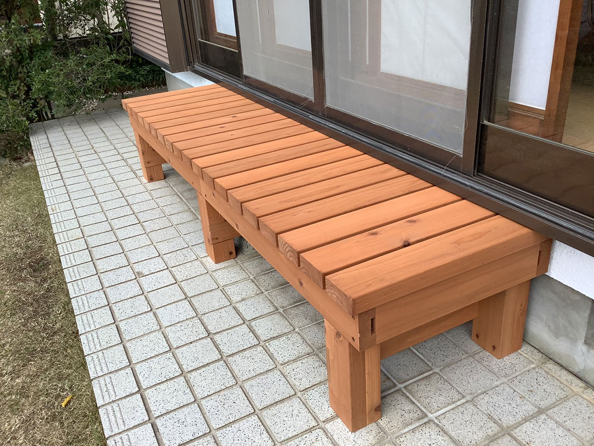 WOODPRO本店】国産杉濡れ縁/縁台 お客様使用例