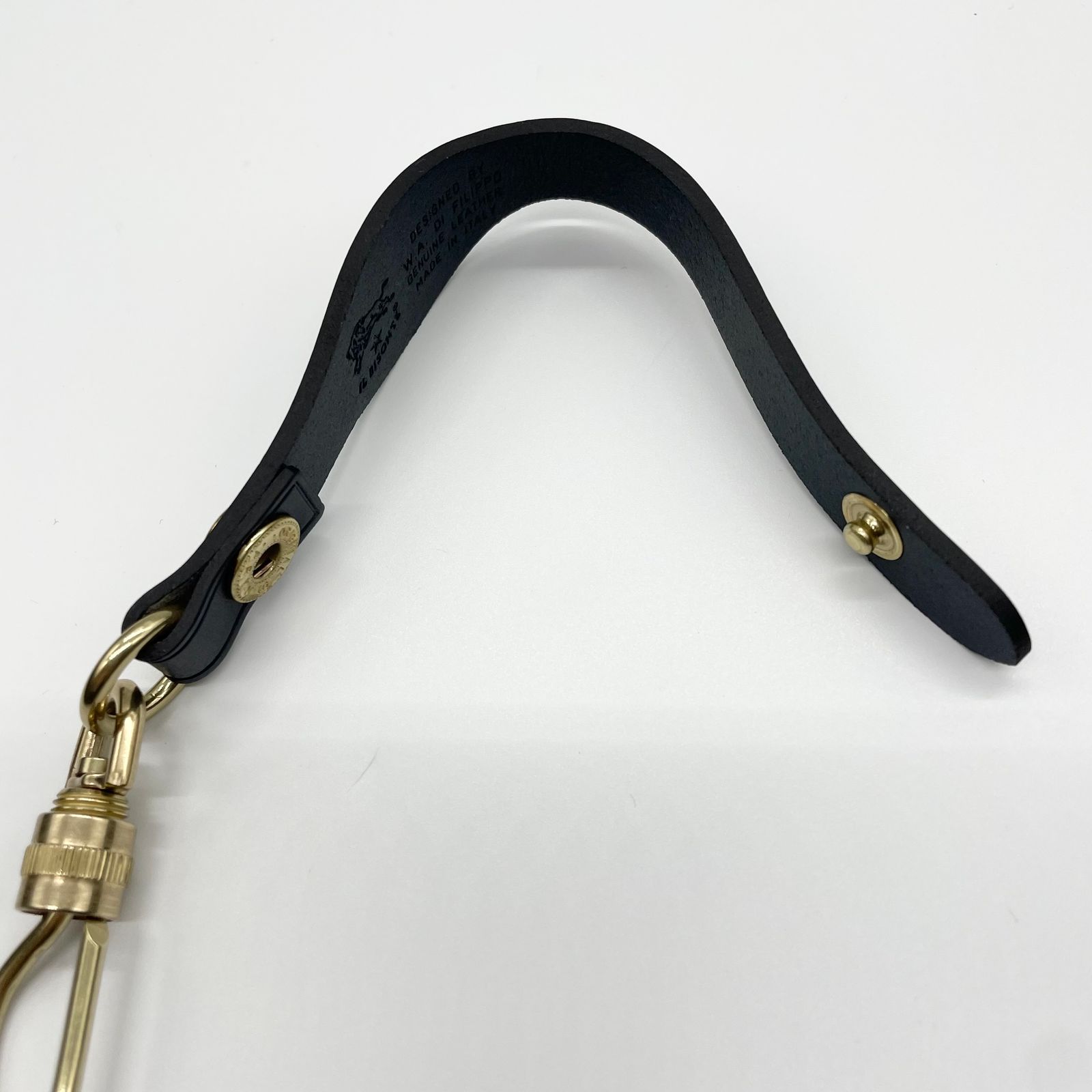 IL BISONTE - イルビゾンテ/キーリング/回転式/ネイビー | HALLOW's