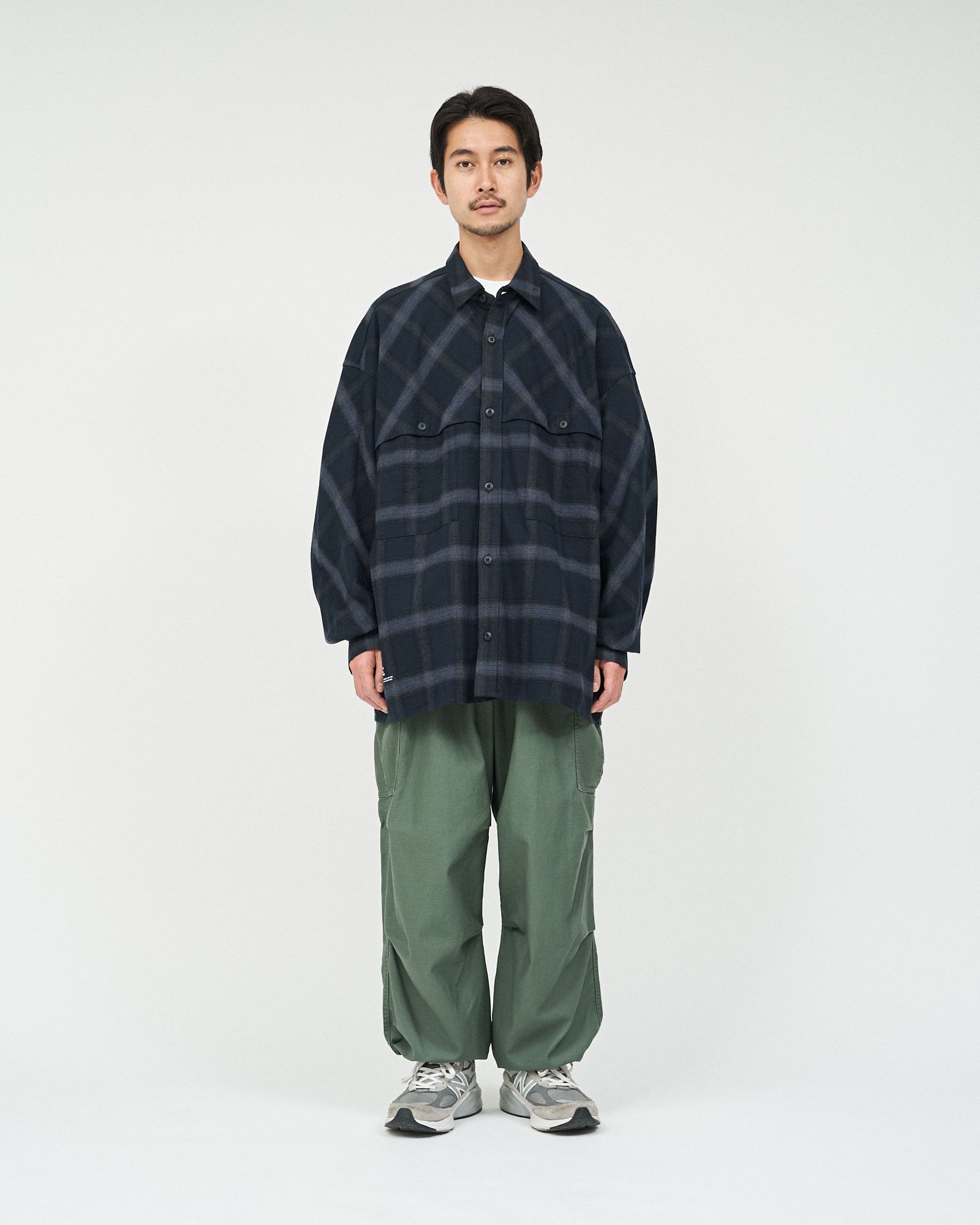 FreshService - フレッシュサービス FLANNEL CHECK OVER YOKE SHIRT