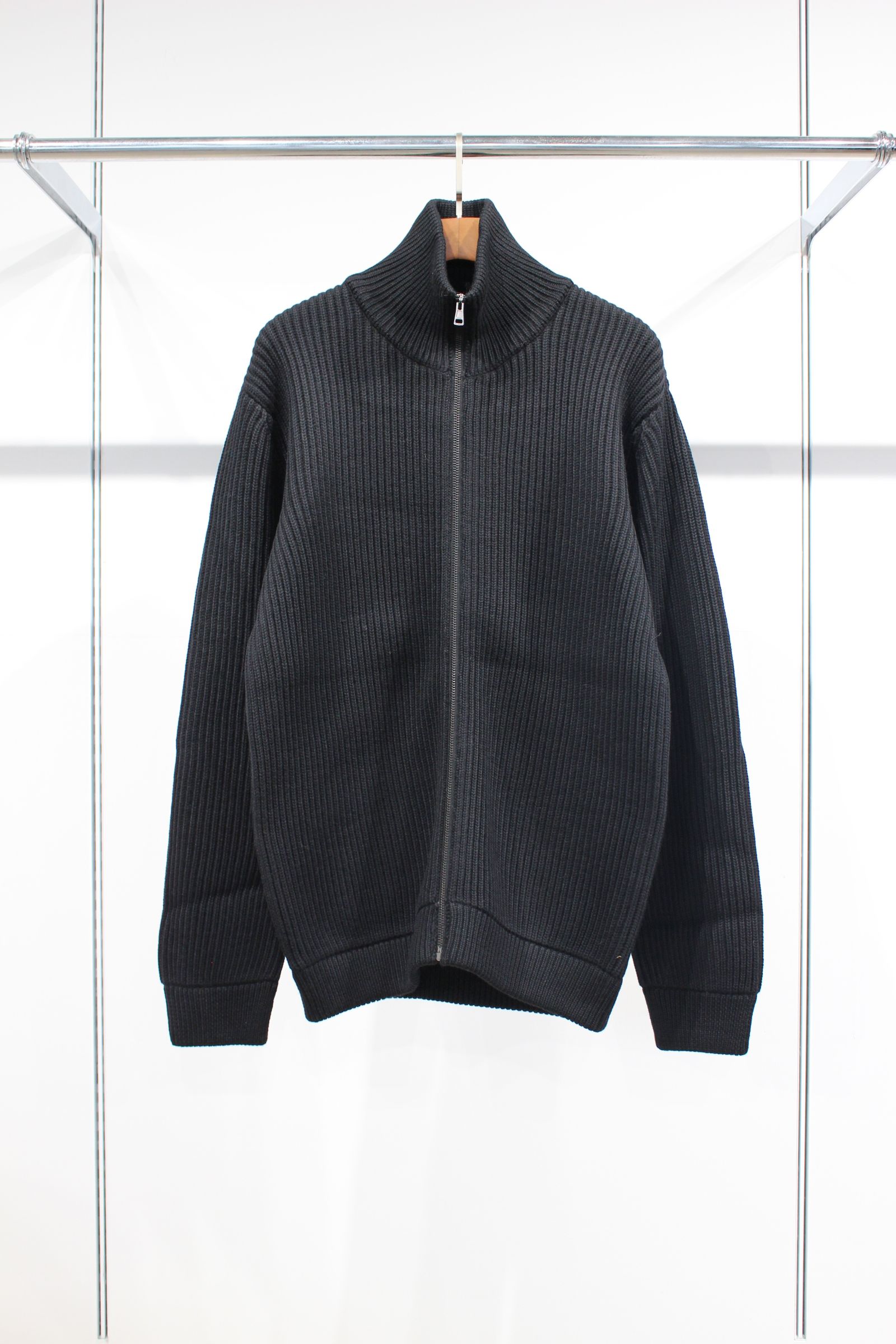 INTERIM - LIMITED HAND FRAMED DRIVERS ZIP KNIT/BLACK | NapsNote