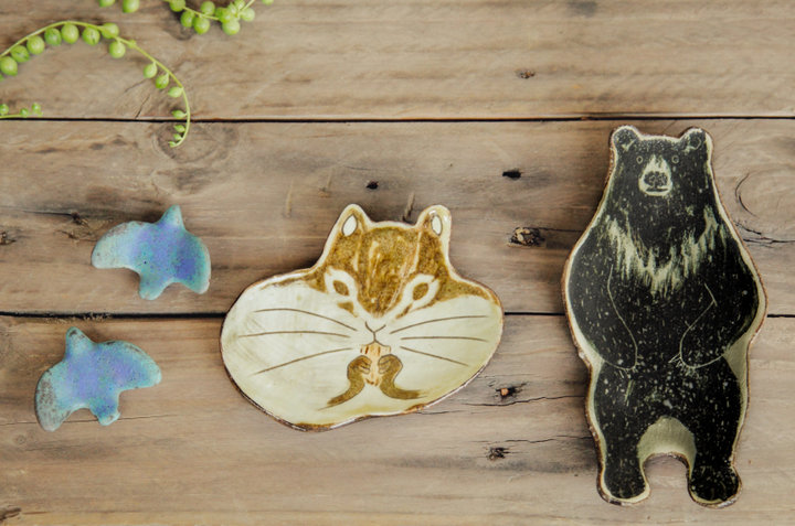 くまにリスに青い鳥♪ 陶芸作家・矢板緑さんのほっこりかわいい器をご