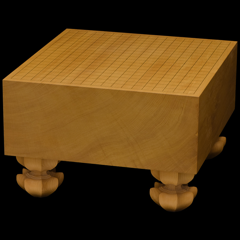 本榧足付碁盤 5寸6分（天柾） ga50046 | 前川榧碁盤店