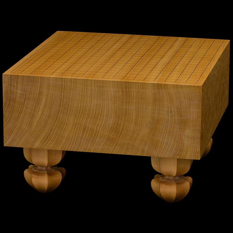 本榧足付碁盤 5寸3分（天地柾） ga50048 | 前川榧碁盤店