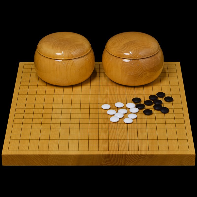 本榧1寸卓上碁盤セット（ハギ盤・特上） | 前川榧碁盤店