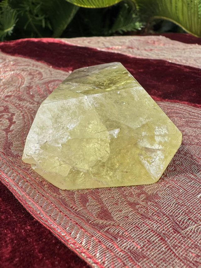 天然 シトリン 黄水晶 六角柱 ポイント 約200g 【商品番号：m-ci-01】