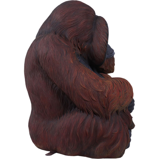 座るオラウータン Sitting Orangutan FRPアートオブジェ【商品番号：m