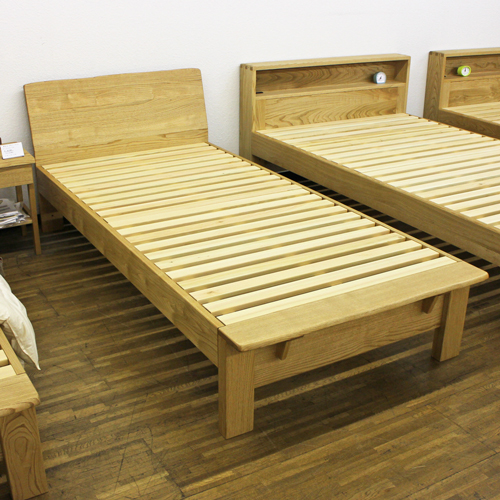 栗無垢 シングル セミダブル ベッドフレーム ひのきスノコ