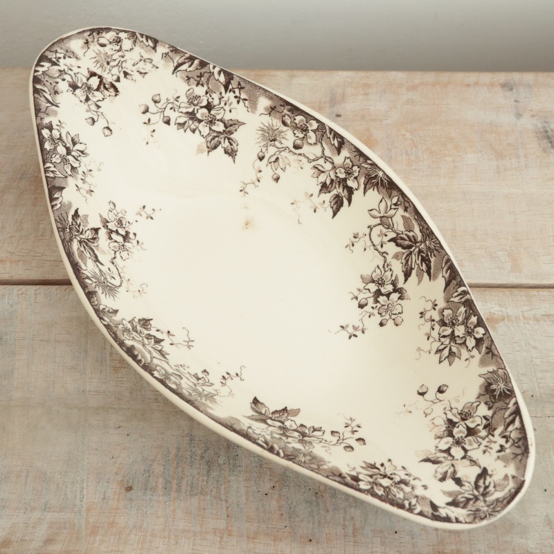 アンティーク ラヴィエ アルファン オーバル皿 フランス サルグミンヌ