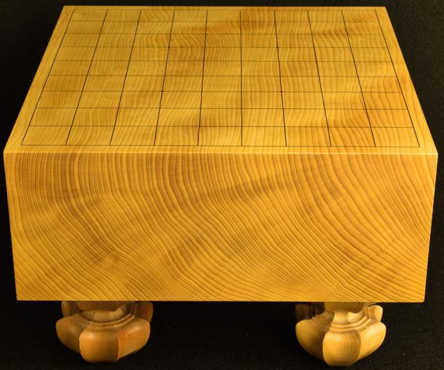 将棋盤 本榧 柾目 4寸5分