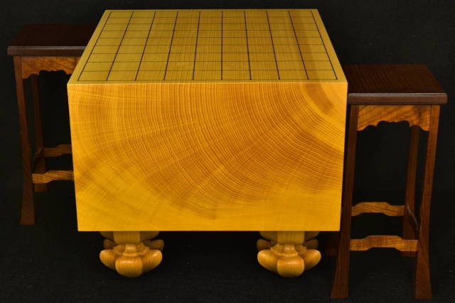 本榧将棋盤 6.7寸柾目 駒台付