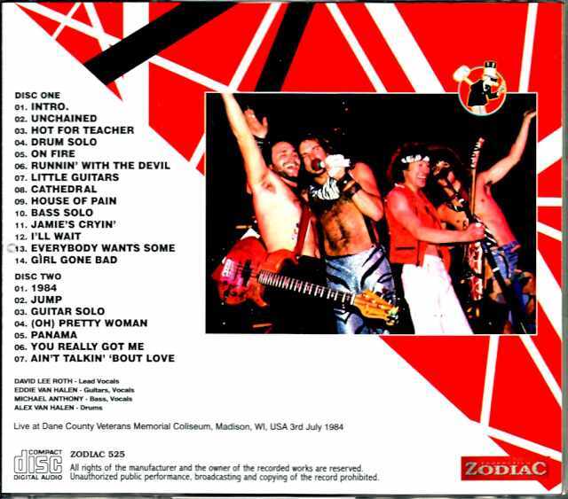 Van Halen ヴァン・ヘイレン/WI,USA 1984
