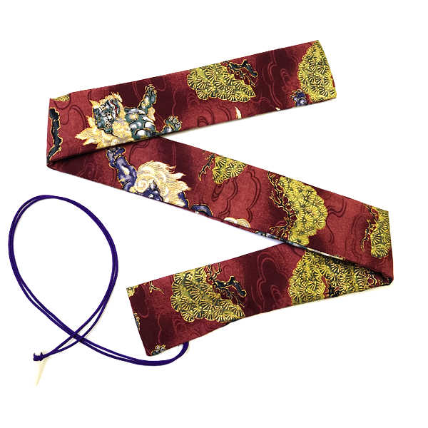 篠笛袋・横笛袋・笛袋 「獅子」金襴 笛袋 綿100% 幅約55mmX長さ約