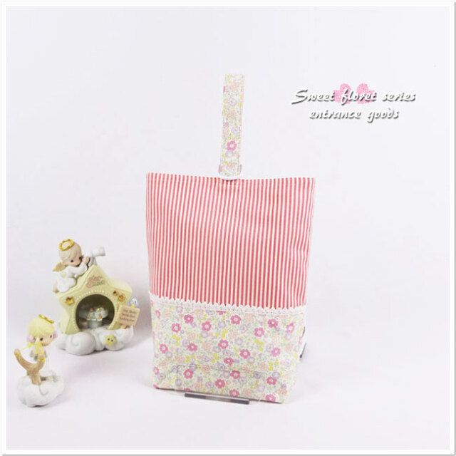 女の子用 - 入園入学グッズ 3点セット 【 小花 ピンク リバティ風