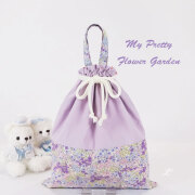 入園入学グッズ 幼稚園 保育園 | 巾着袋 【 リバティ風 小花 】体操服