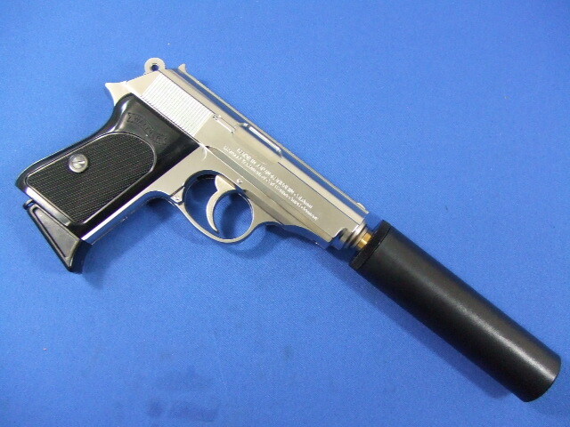 ワルサーPPK + サイレンサー シルバーABS | マルシン
