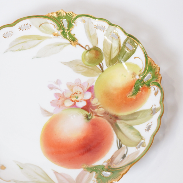 ドイツ 1890年代 磁器 NYMPHENBURG ニンフェンブルク 果実紋プレート