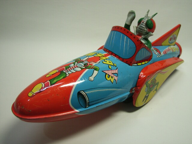 仮面ライダーブリキ❗️希少❗️ロケット ‼️ブリキ玩具希少当時物