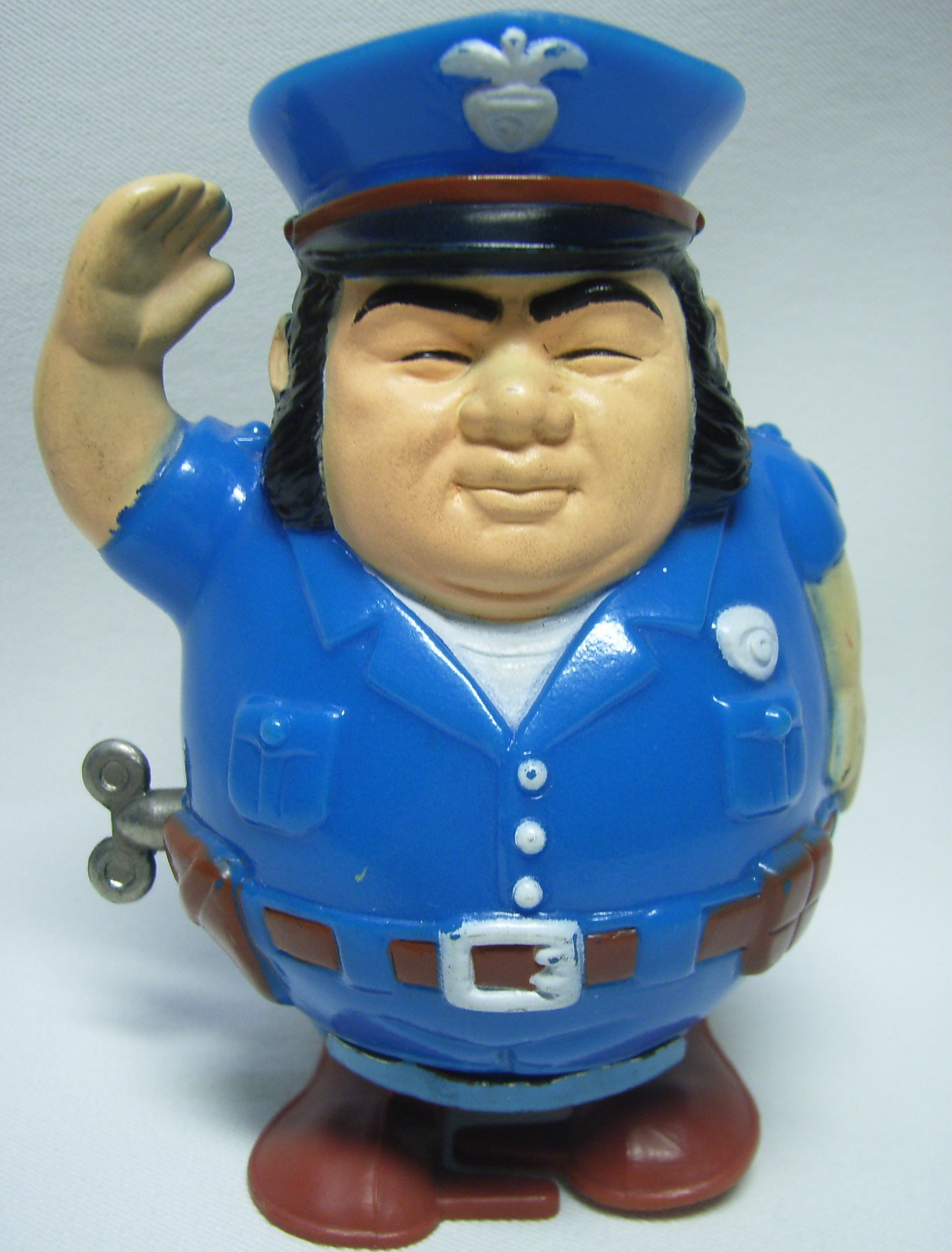 1980年☆マスダヤ 高見山 元関取 警官 ゼンマイ式 ソフビ人形 9