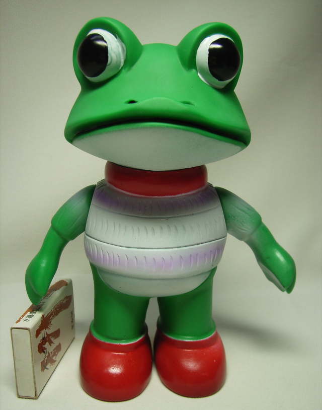 美品☆木馬座 ケロヨン ソフビ人形 16．0cm 手塗り(一部) 放映当時