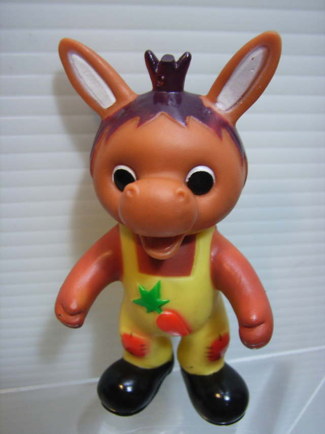 ニッコー おはよう！こどもショー ロバくん ソフビ人形 8．9cm