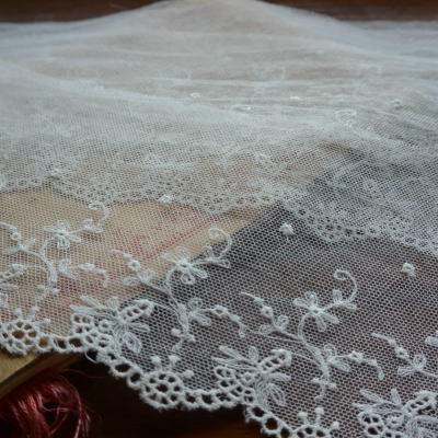 L1802 フランスアンティークリネンレースボーダー/テープレース/リネン