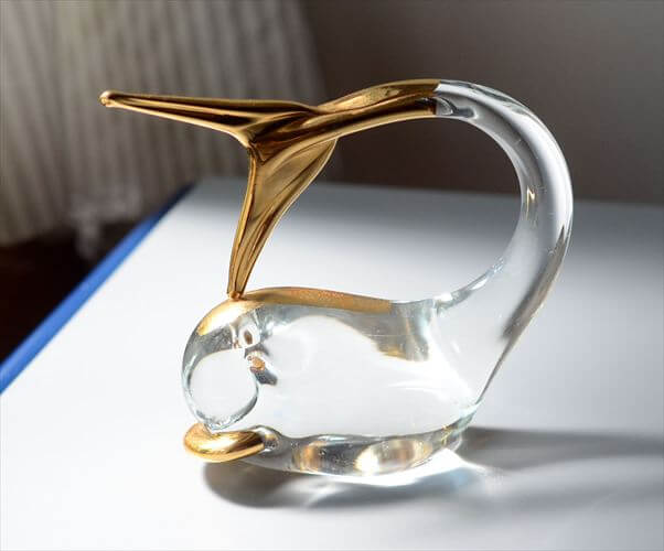 イタリア製 ムラーノガラス かわいいクジラ Italy Murano glass