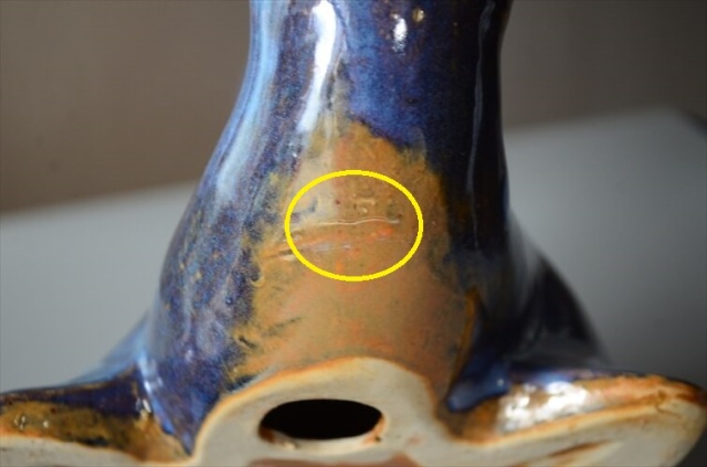 デンマークから 大きめ 陶器のオットセイ オブジェ 置物 アートピース