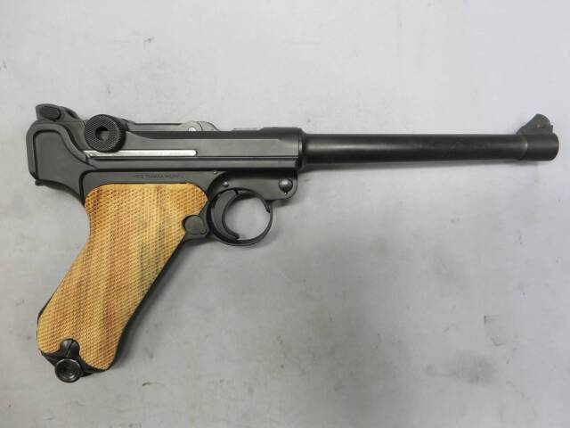 タナカ】ルガーP08 6in HW・シタンチェッカー木製グリップ