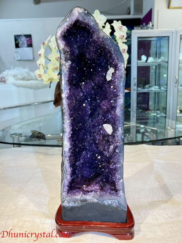 アメジストジオード/カペラ/木製スタンド付き(P659)