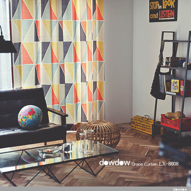 ポップ ミッドセンチュリー モダン レトロ のれん プラスチック