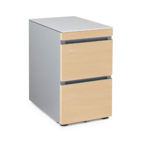 コクヨ GXワゴン 3段(T3) ダイヤル錠 ペントレー引き出し付き 薄型自在