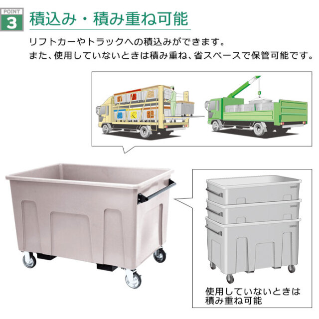 大型分別カート＃800（W1392×D970×H940mm）を販売［環境スマイル］