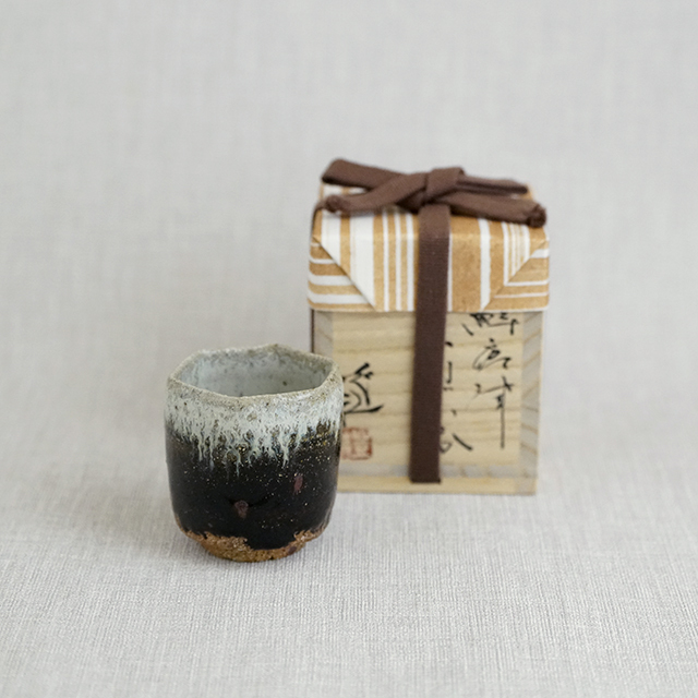 作礼窯｜朝鮮唐津六角ぐい呑（木箱付）