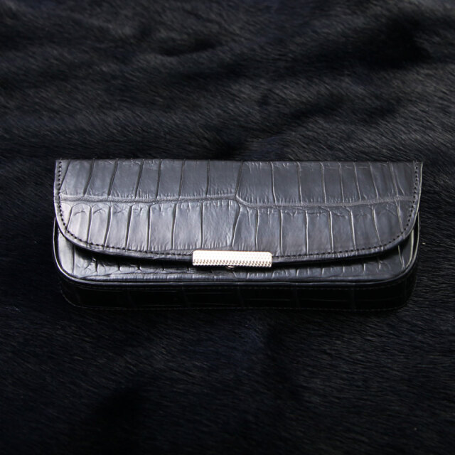 クロコダイルメガネケース[K1611] クロコダイルレザーショップ ガウディ