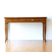 デスク 机 チーク 無垢材 天然木 シンプル 幅100 奥行50 チーク