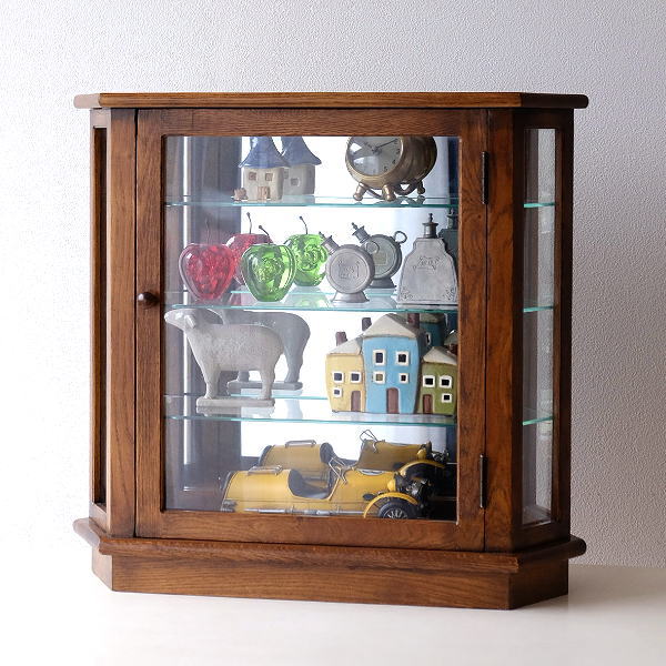 ガラスケース 木製 ディスプレイケース おしゃれ ショーケース 飾り棚