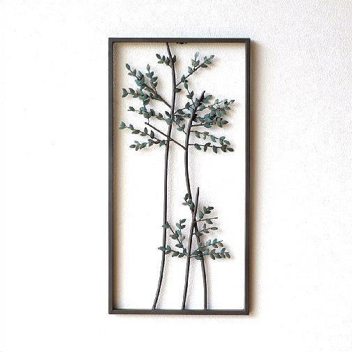 アートパネル アイアン 壁飾り おしゃれ リーフ 植物 アートフレーム