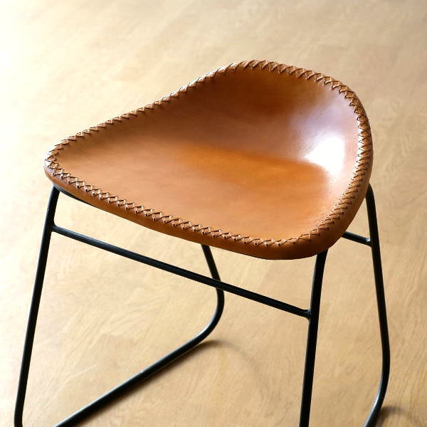 スツール アンティーク おしゃれ 椅子 チェア チェアー アイアンと本革
