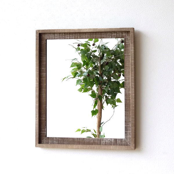 鏡 壁掛け 木製 おしゃれ パイン材 ウッド 古木 天然木 壁掛け鏡