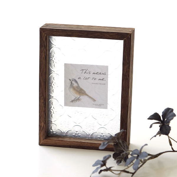 フォトフレーム 卓上 写真立て おしゃれ フォトスタンド 木製 ガラス