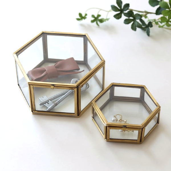小物入れ ふた付き ガラスボックス アクセサリーケース ボックス