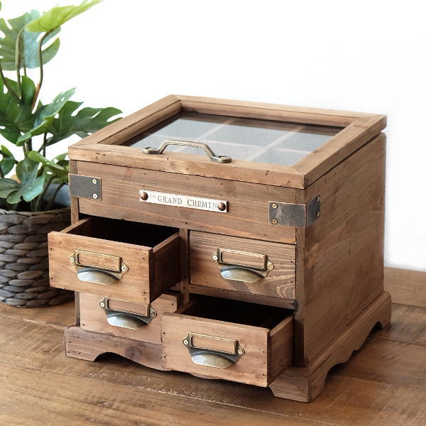 コレクションボックス 木製 おしゃれ ナチュラル シャビー