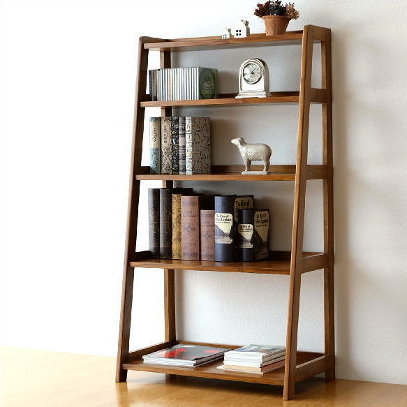 飾り棚 本棚 チーク 無垢材 オープンシェルフ チークディスプレイ