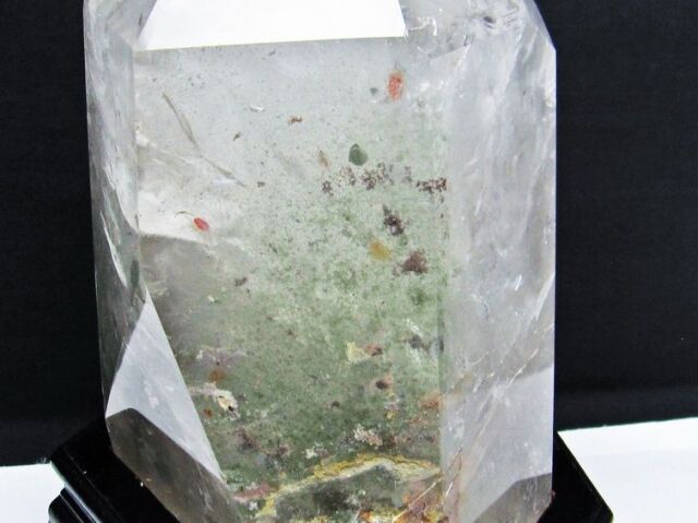 5.7Kg 虹入りグリーンファントム水晶六角柱[T222-2223]