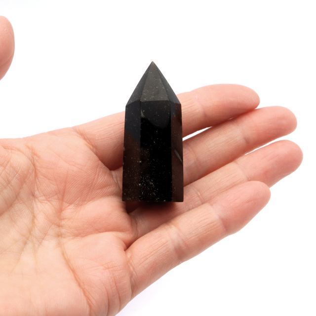 モリオン 黒水晶 六角柱 ポイント 山東省産 浄化 魔除け 天然石