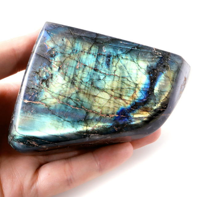 ラブラドライト 原石 鉱物 504g 1点もの シラー 天然石 パワーストーン