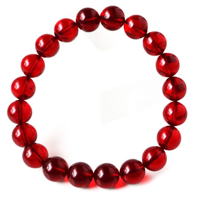 琥珀 レッド アンバー ブレスレット バルト海産 パワーストーン 10mm