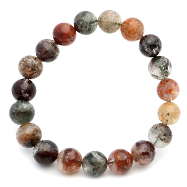 ホワイトファントム クォーツ 千層ガーデン ブレスレット 11.5mm 1点物