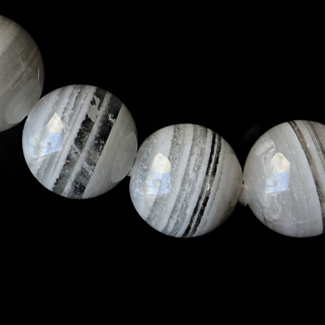 ホワイトファントム クォーツ 千層ガーデン ブレスレット 9.5mm 1点物