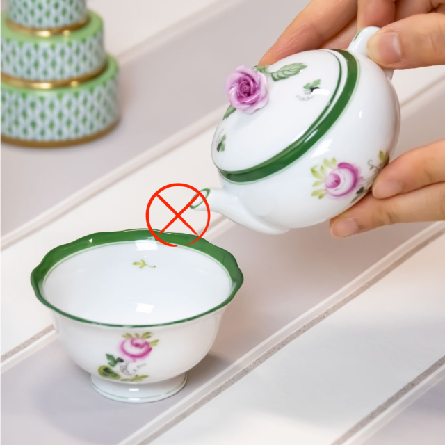 アポニー・グリーン] ティーポット型小筺